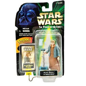 Star Wars The Power Of The Force Aunt Beru w Service Droid 1999 Hasbro Figure